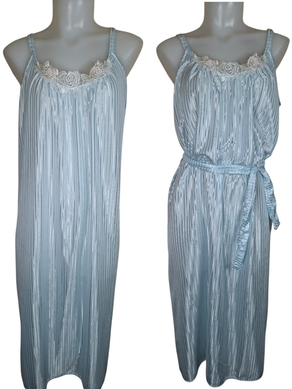Vintage Slumber Suzy Nightgown Sleepwear Semi Sheer Loungewear Dress Size Medium
